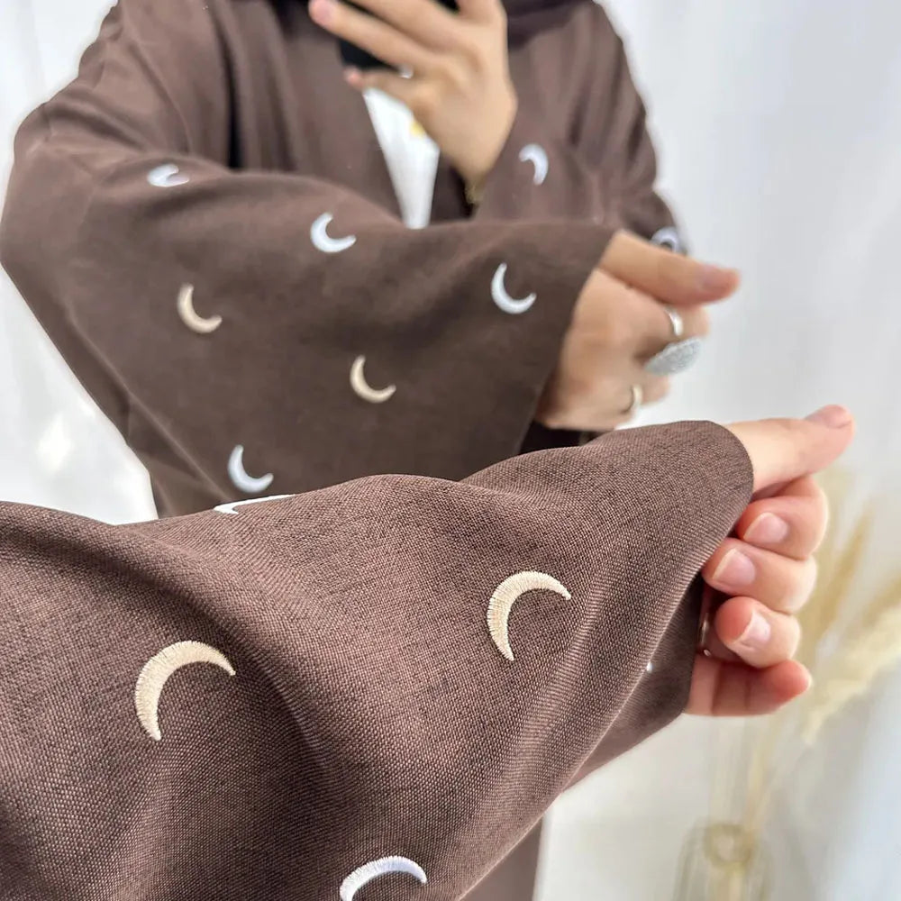 Qamar Embroidery Abaya-Oversized Fit