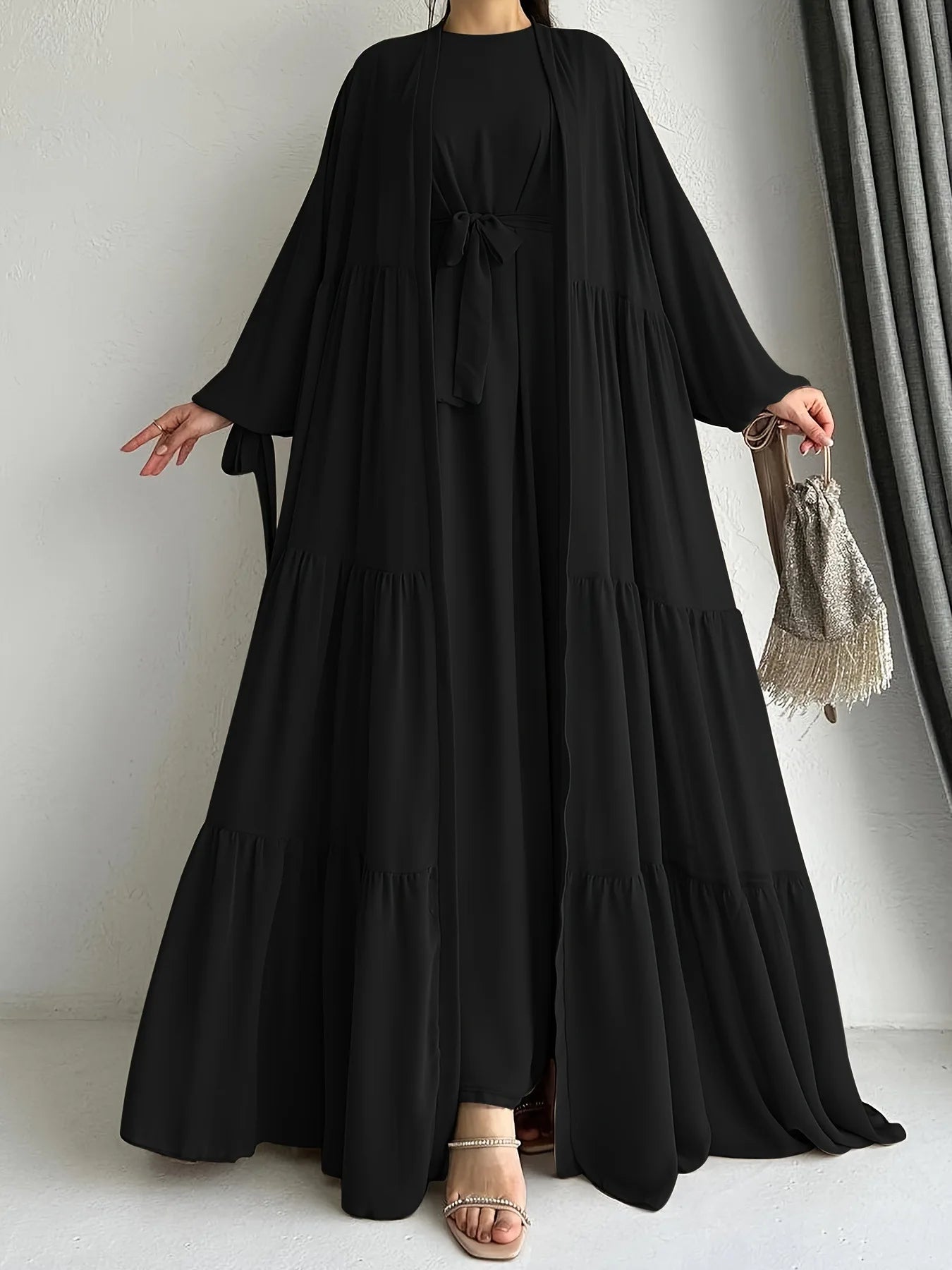 Noori Chiffon Abaya Set