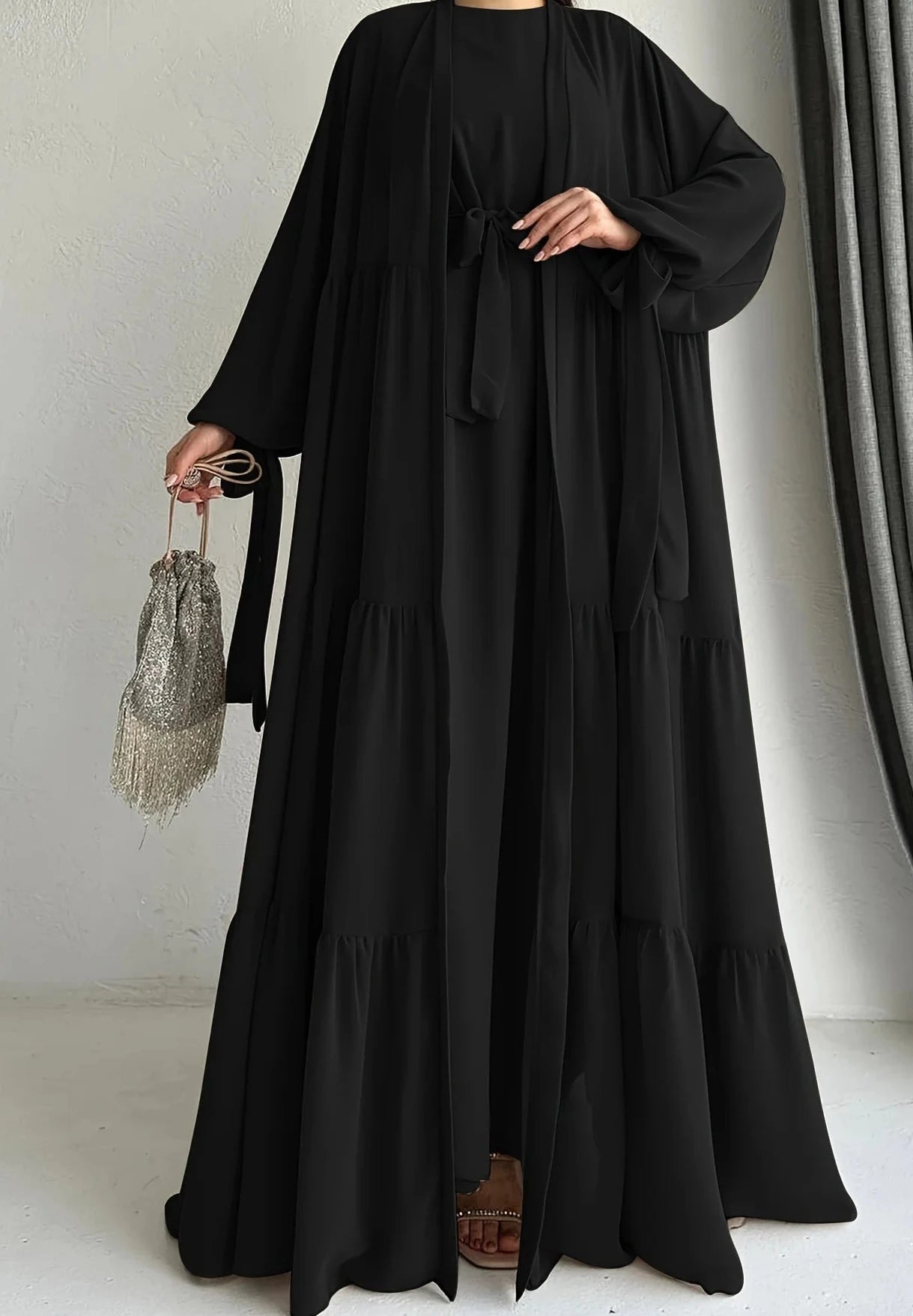 Noori Chiffon Abaya Set