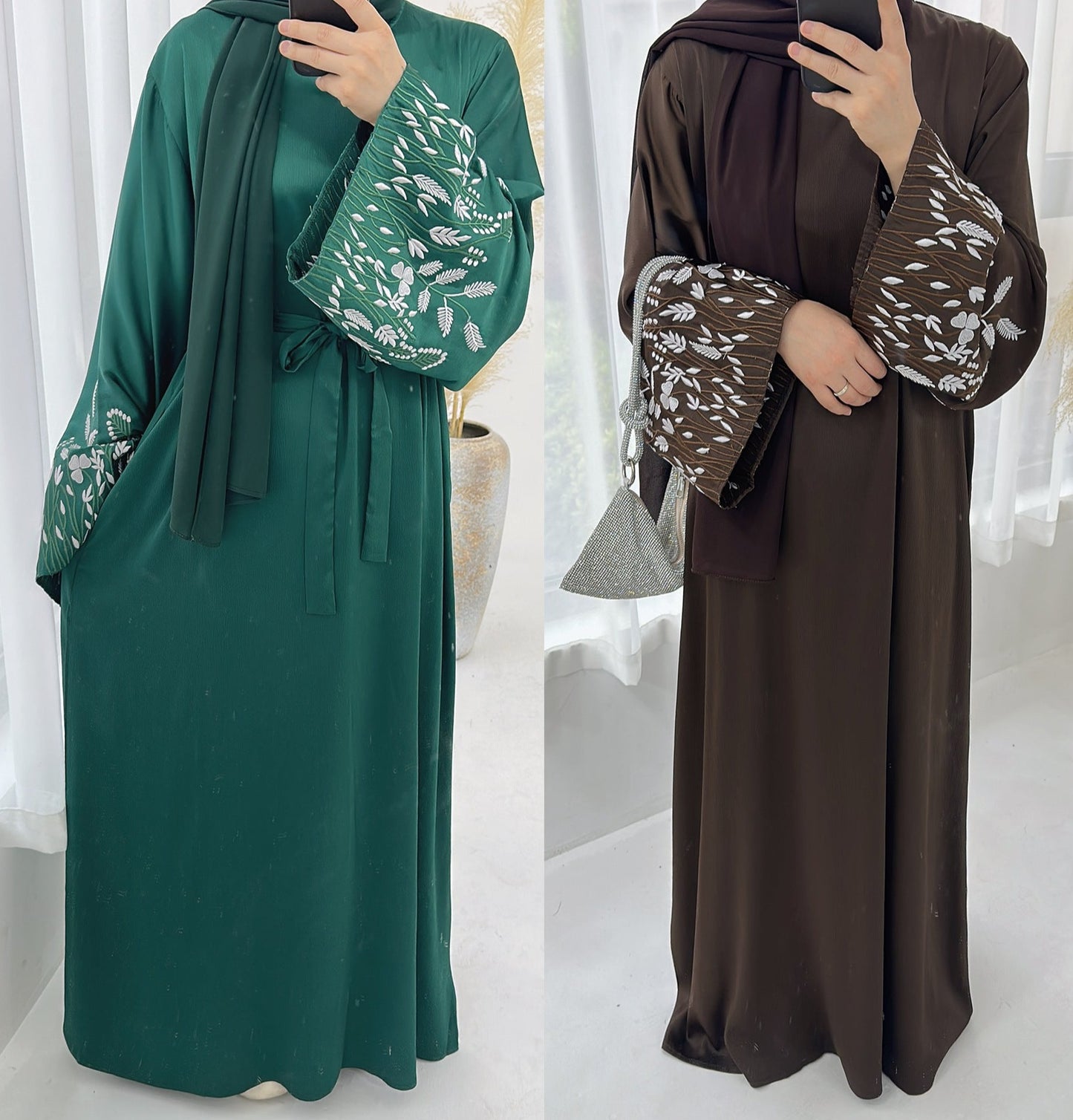 Abeer-Floral Embroidery Abaya