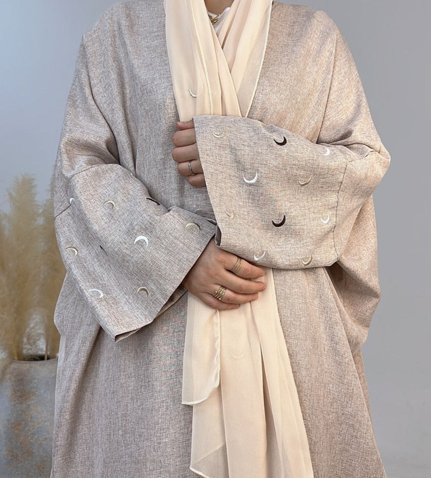Qamar Embroidery Abaya-Oversized Fit