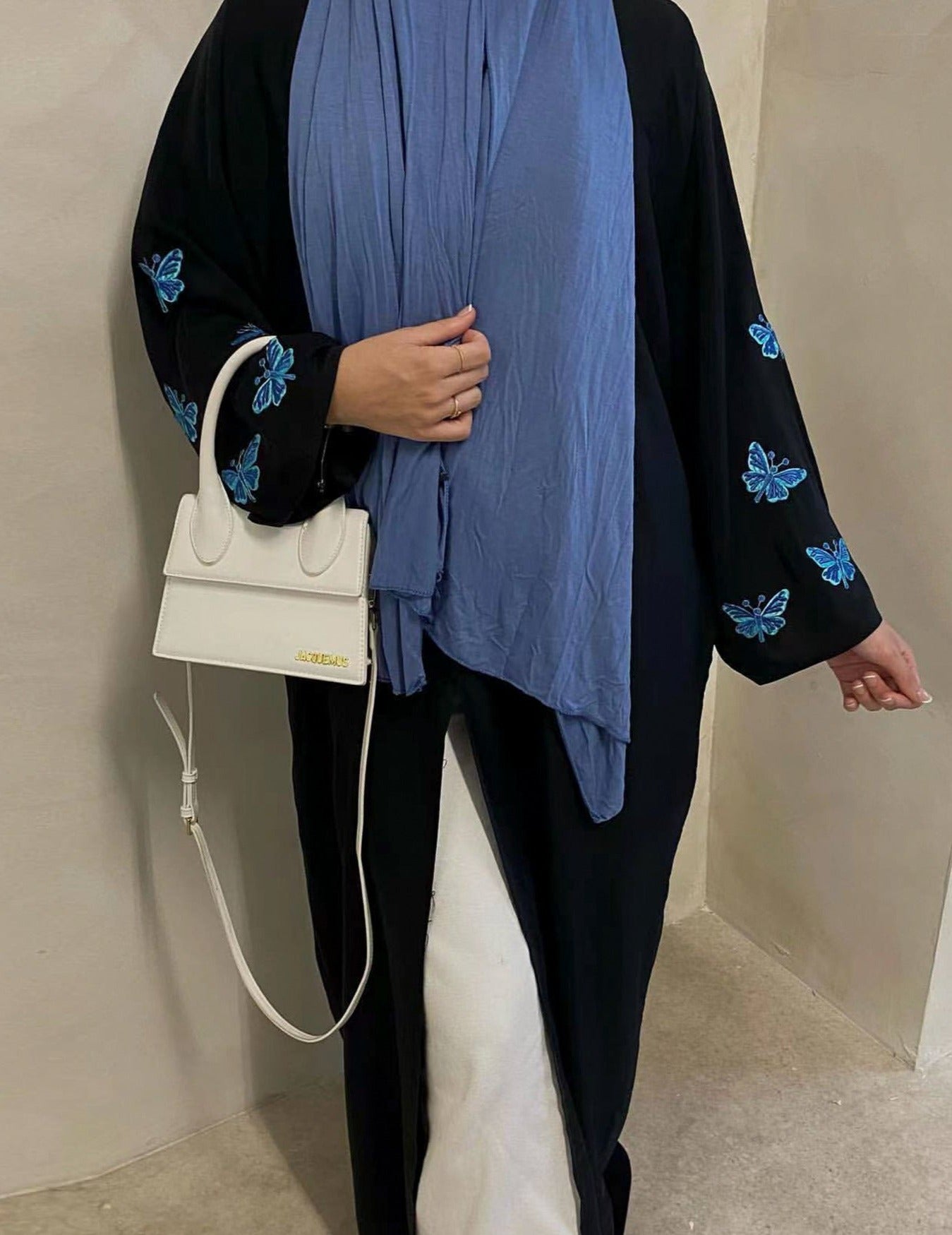 Butterfly Embroidery Abaya