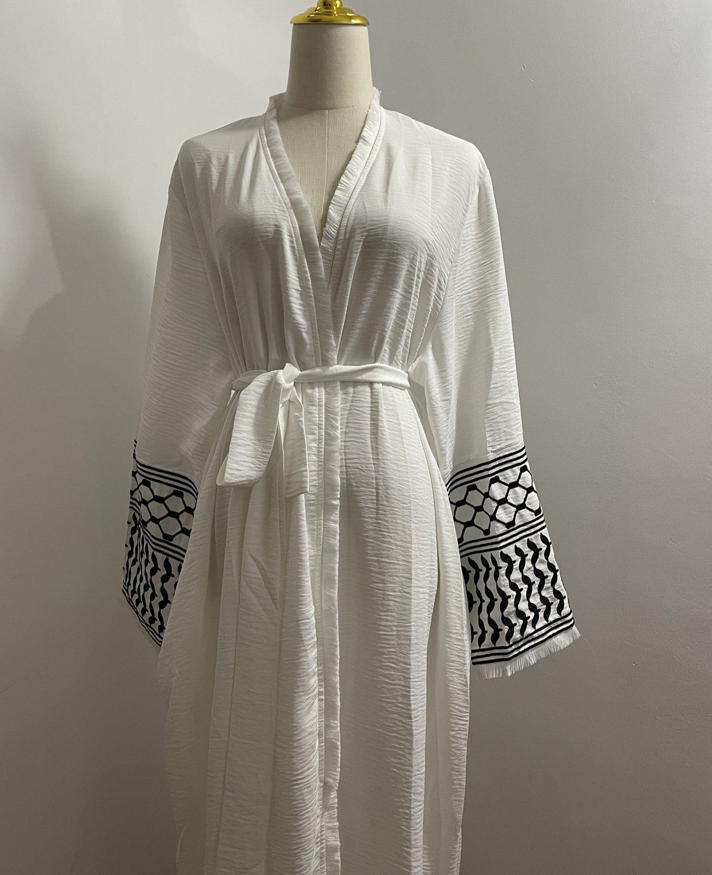 Keffiyeh Embroidery Abaya