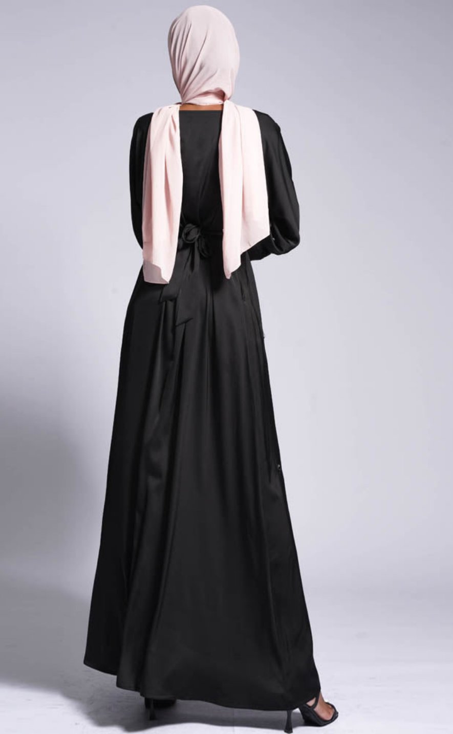 Nina Beaded Satin Abaya