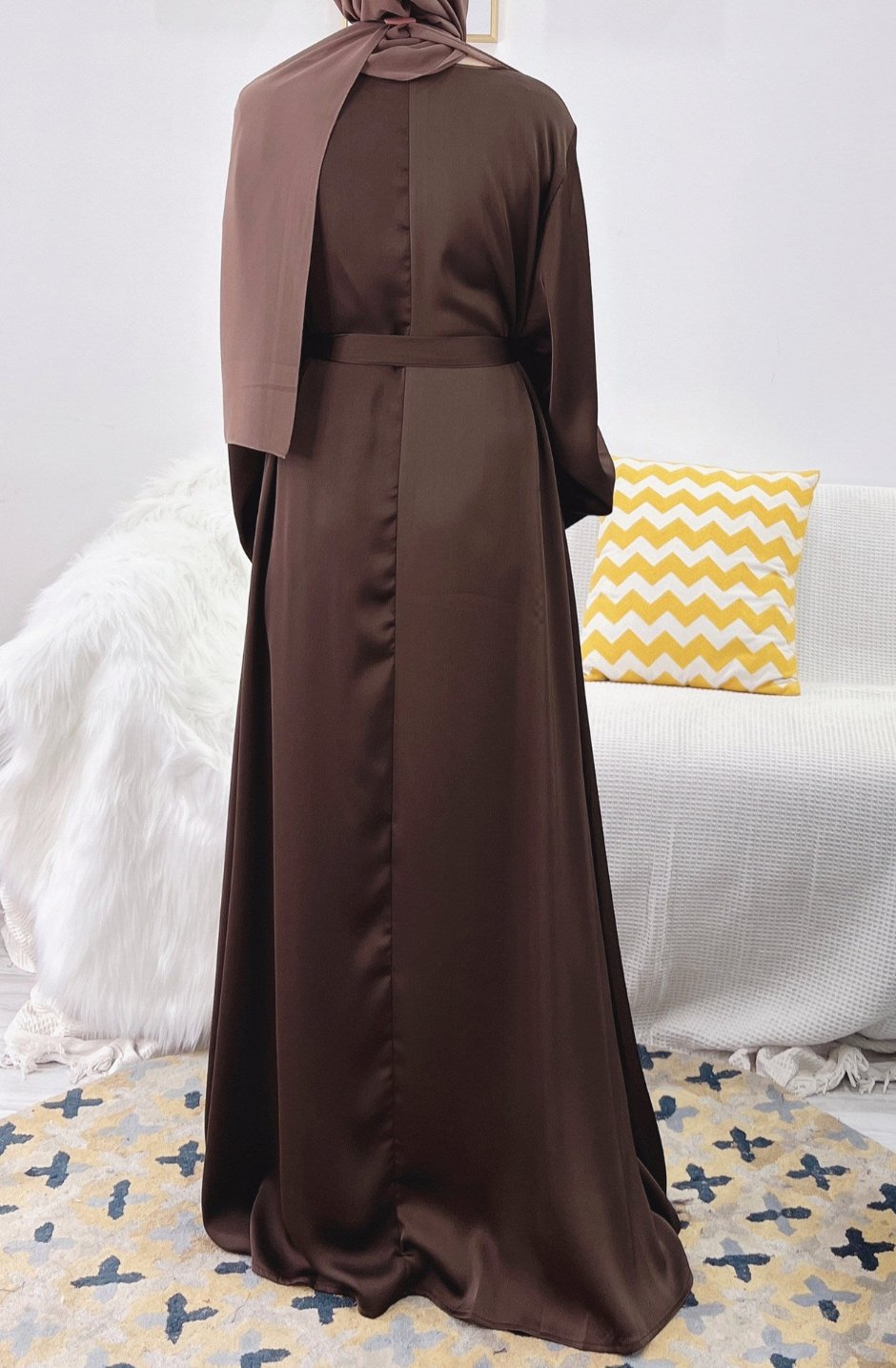 Samreen Satin Abaya