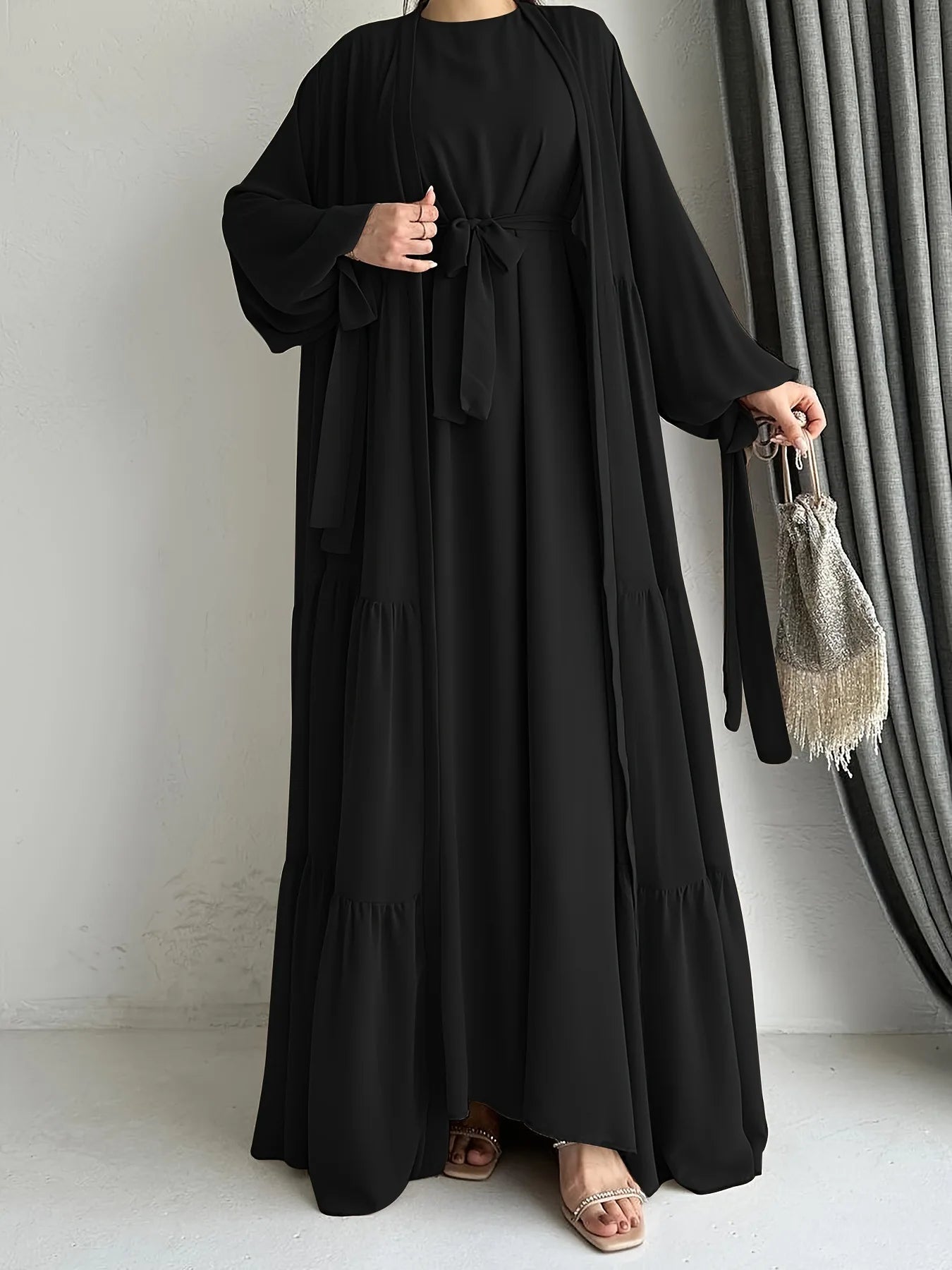 Noori Chiffon Abaya Set