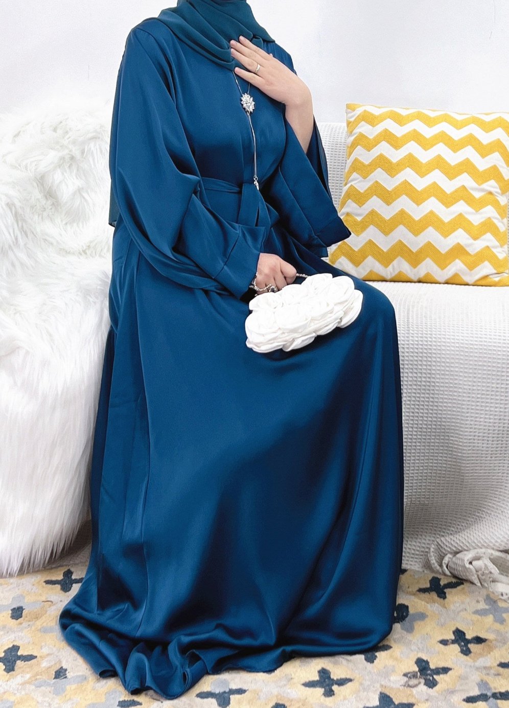 Samreen Satin Abaya