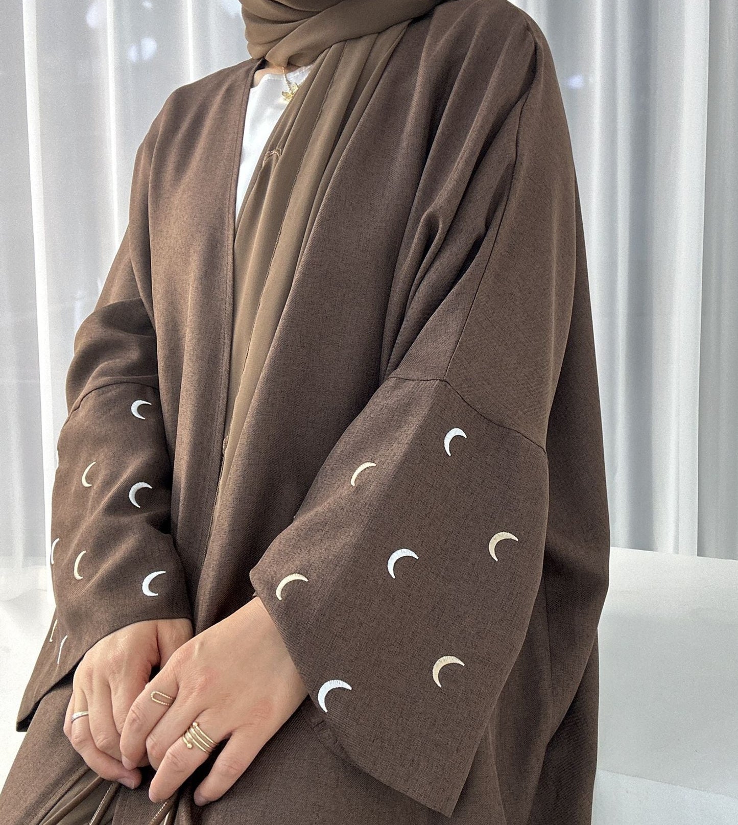 Qamar Embroidery Abaya-Oversized Fit