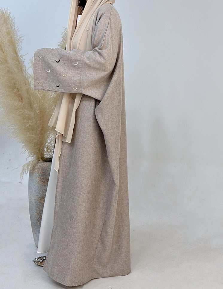 Qamar Embroidery Abaya-Oversized Fit