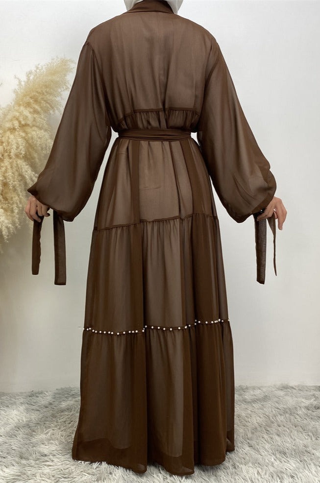 Chiffon Pearl Abaya