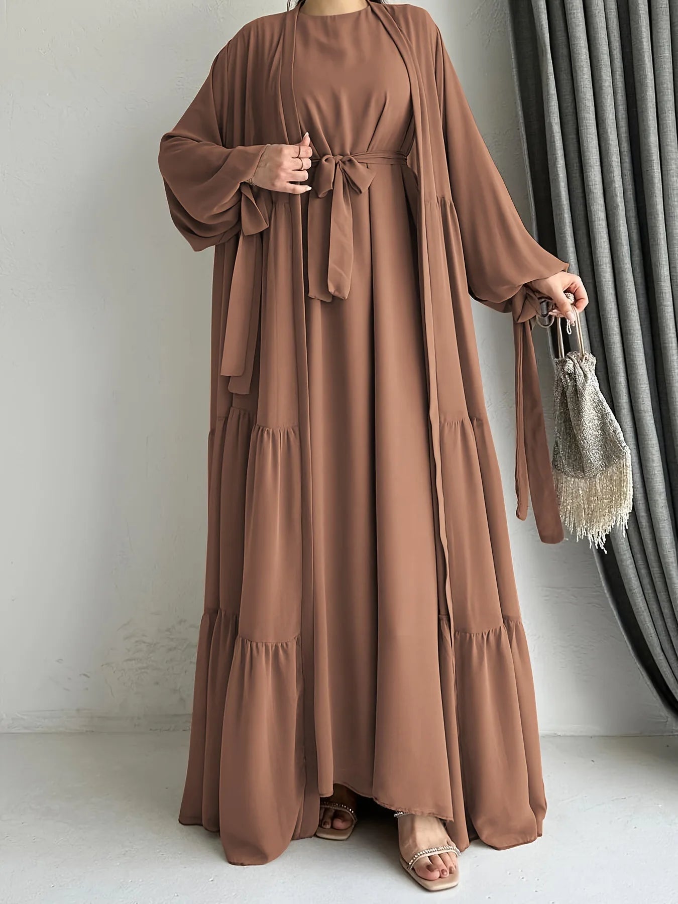 Noori Chiffon Abaya Set