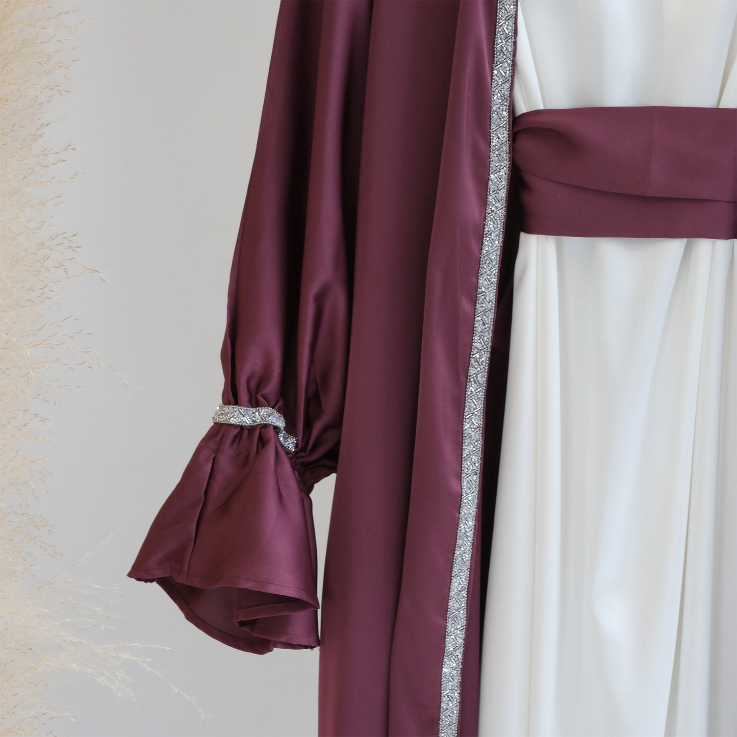Noreen Satin Abaya Set