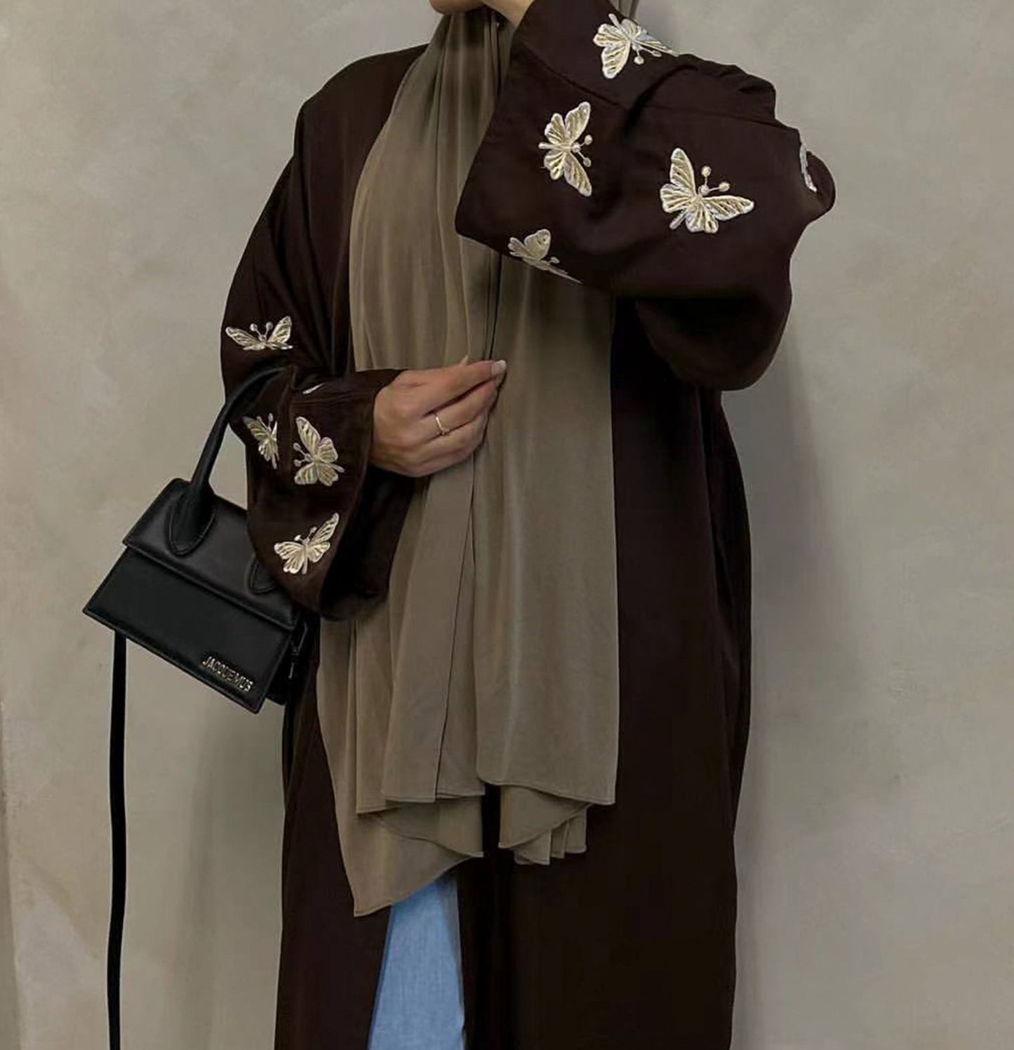 Butterfly Embroidery Abaya