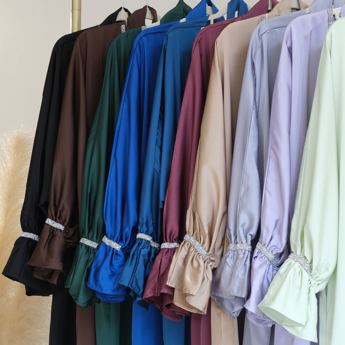 Noreen Satin Abaya Set