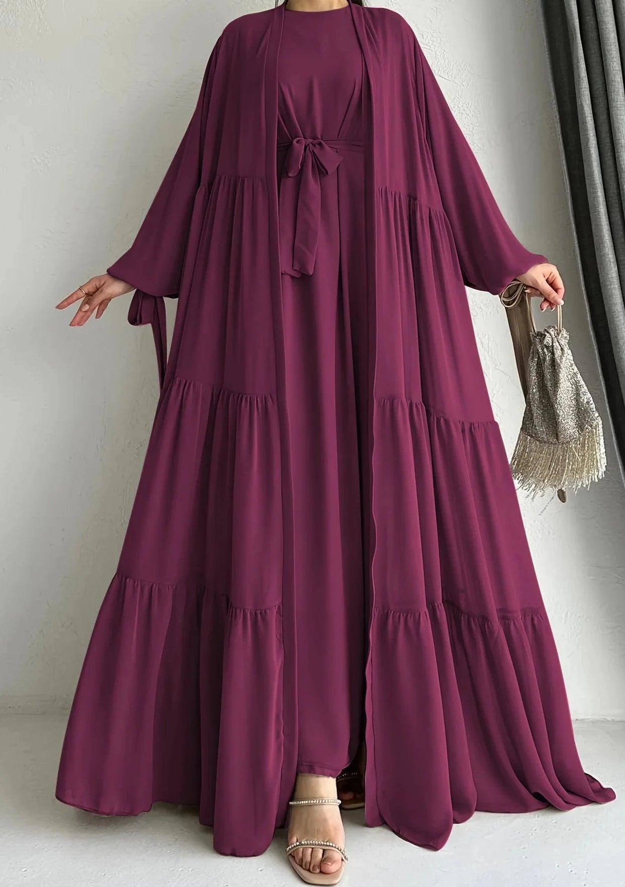 Noori Chiffon Abaya Set