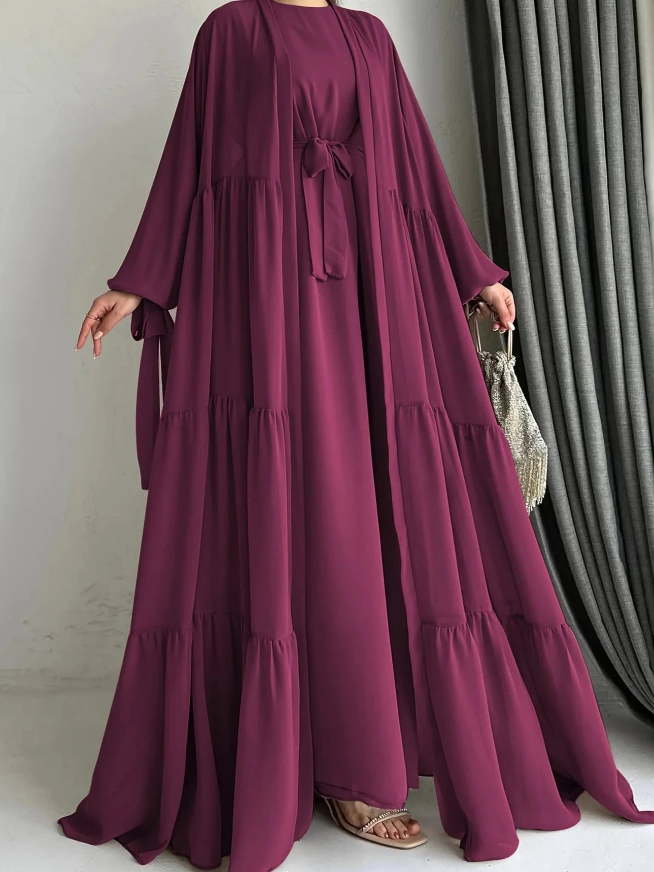 Noori Chiffon Abaya Set
