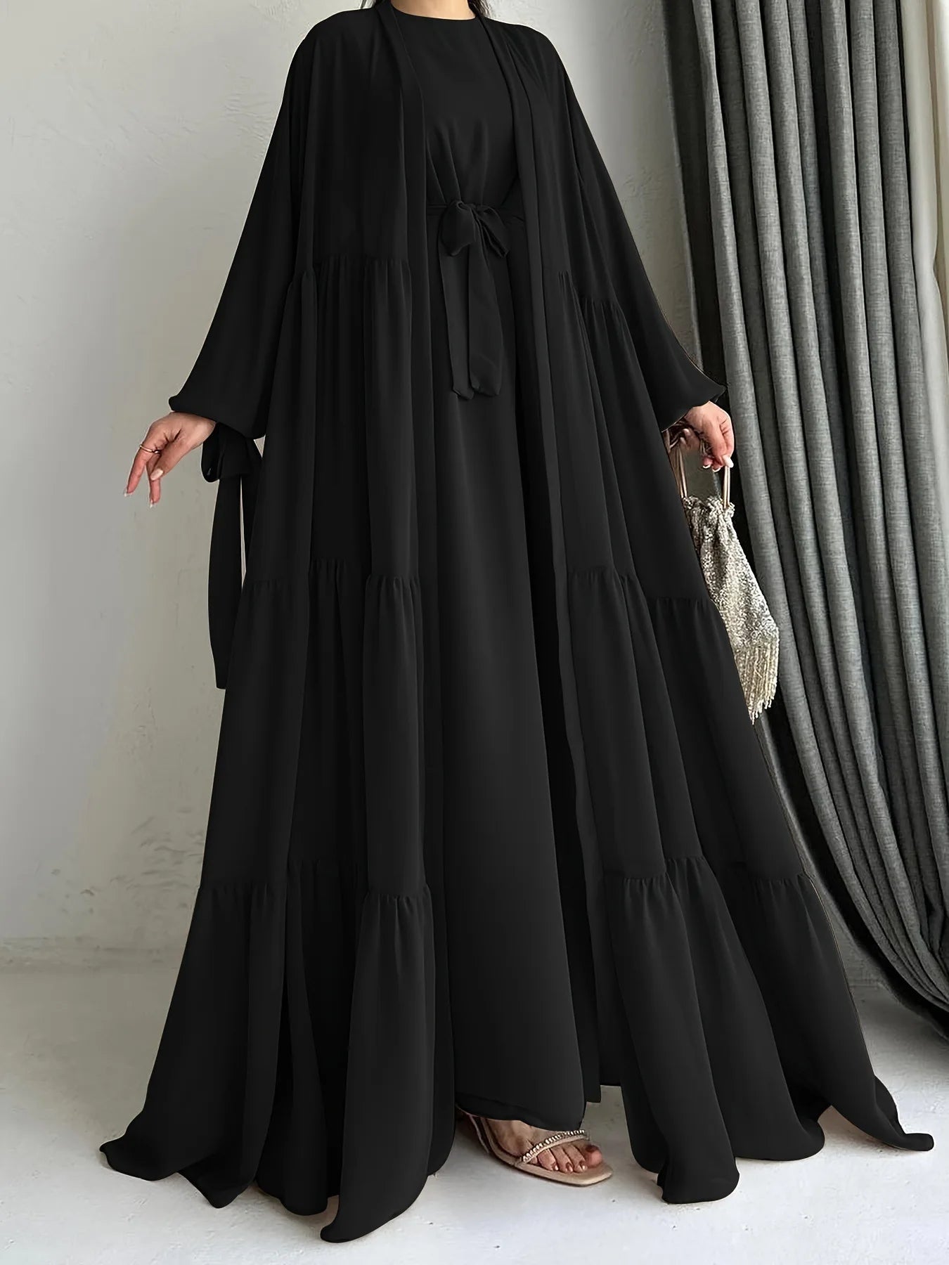 Noori Chiffon Abaya Set