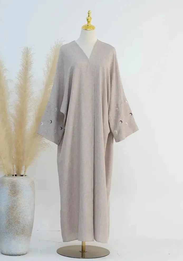 Qamar Embroidery Abaya-Oversized Fit