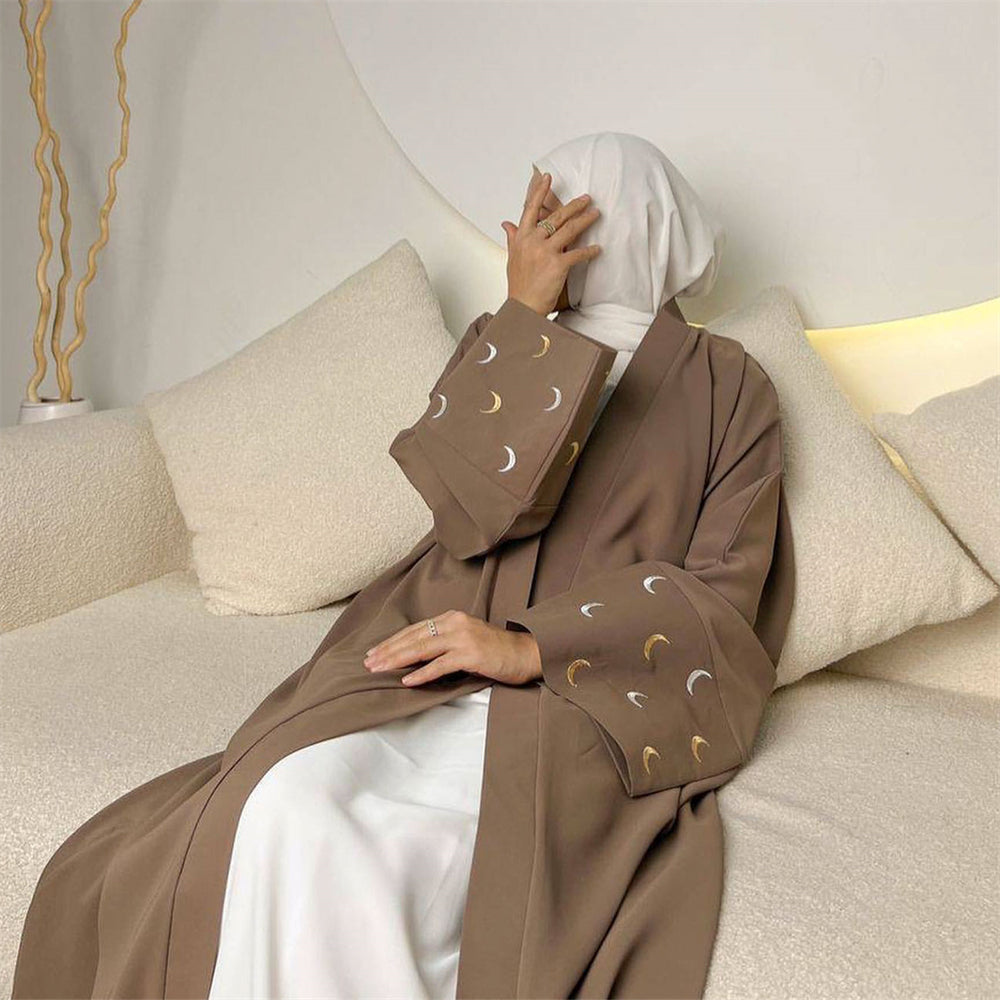 Qamar Embroidery Abaya- Regular Fit