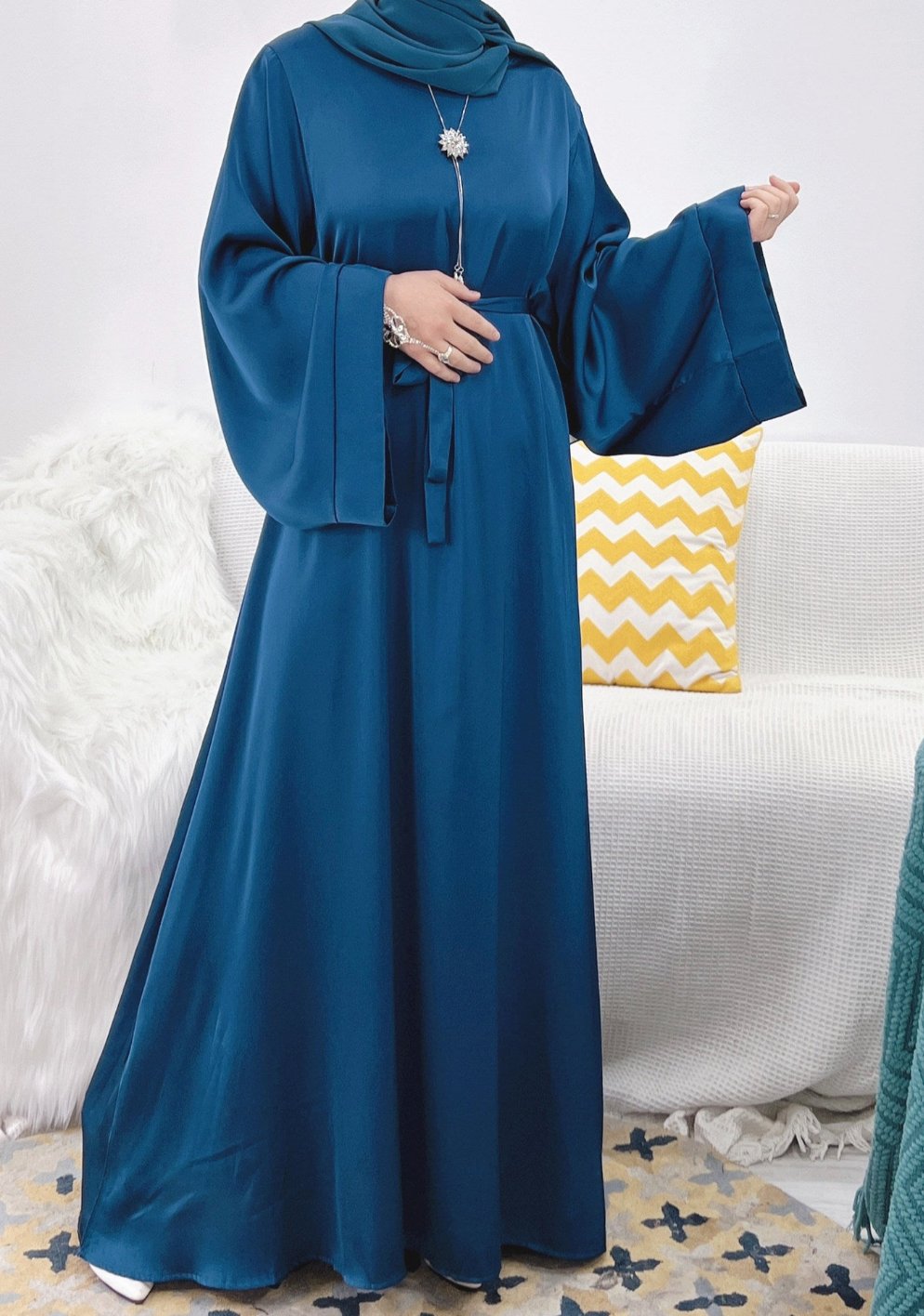 Samreen Satin Abaya
