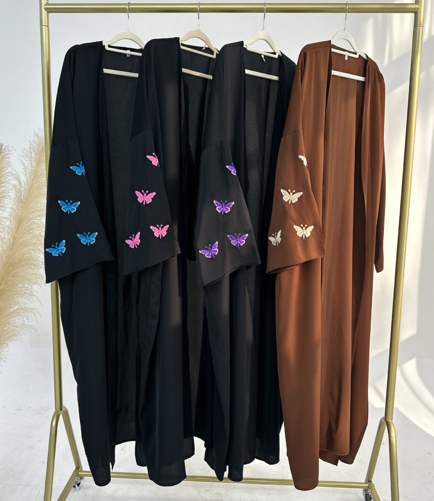 Butterfly Embroidery Abaya