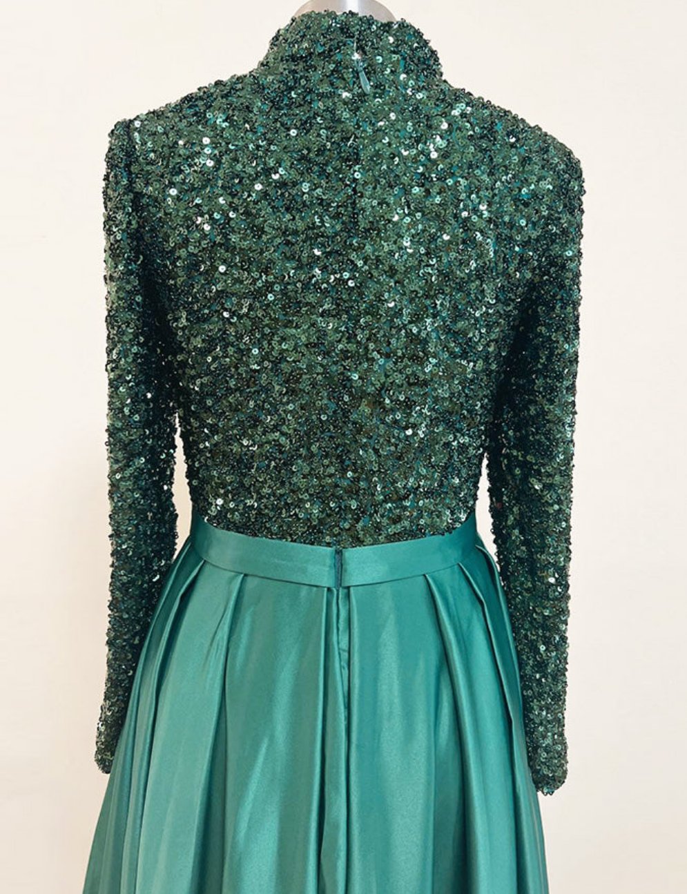 Meera Glitter Gown-Emerald Green