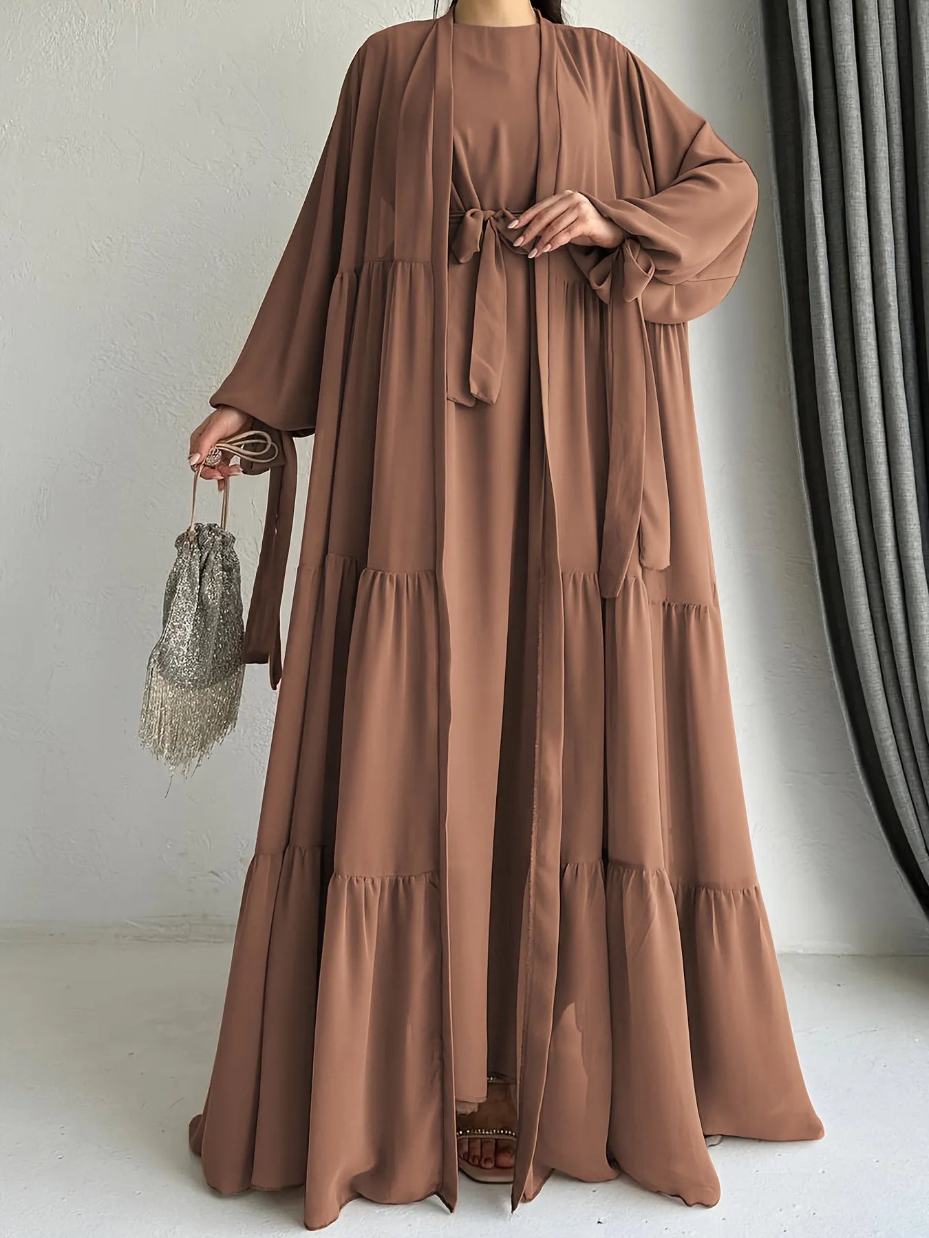 Noori Chiffon Abaya Set
