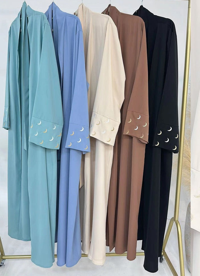 Qamar Embroidery Abaya- Regular Fit