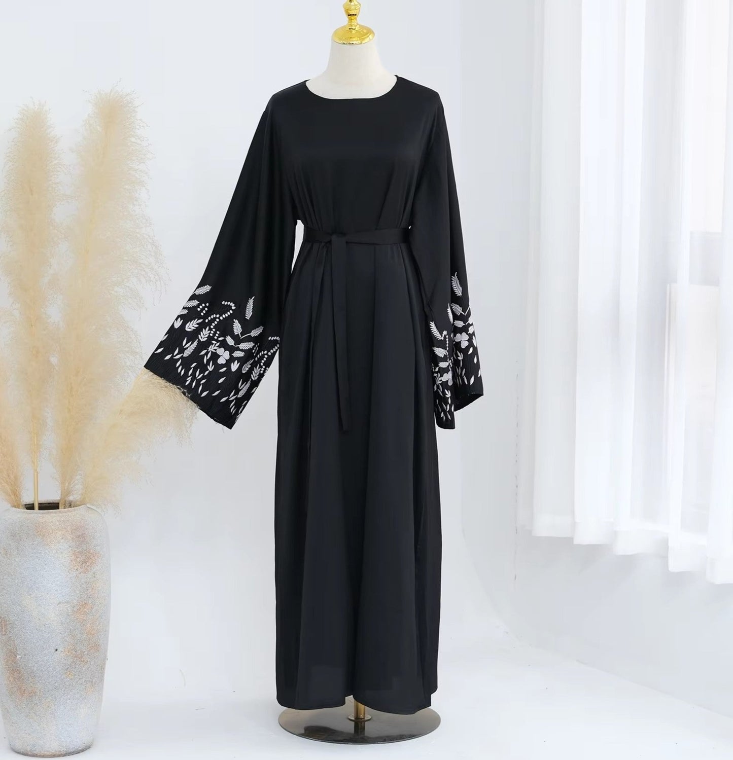Abeer-Floral Embroidery Abaya