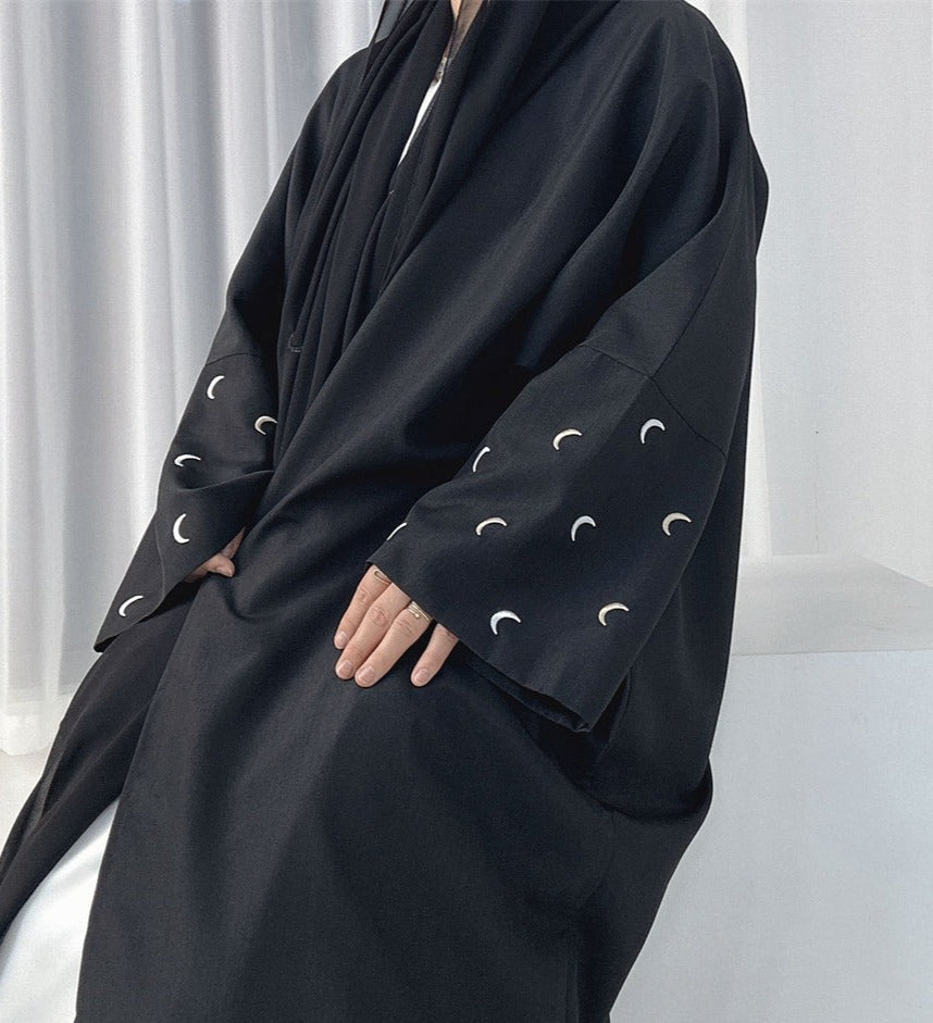 Qamar Embroidery Abaya-Oversized Fit