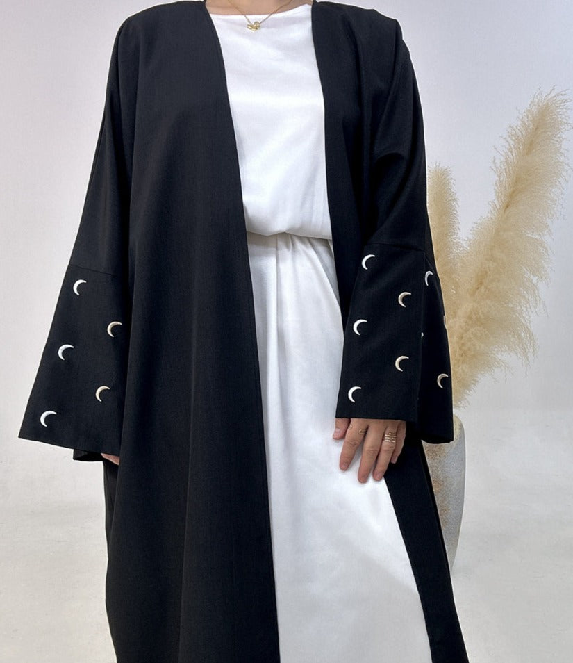 Qamar Embroidery Abaya-Oversized Fit