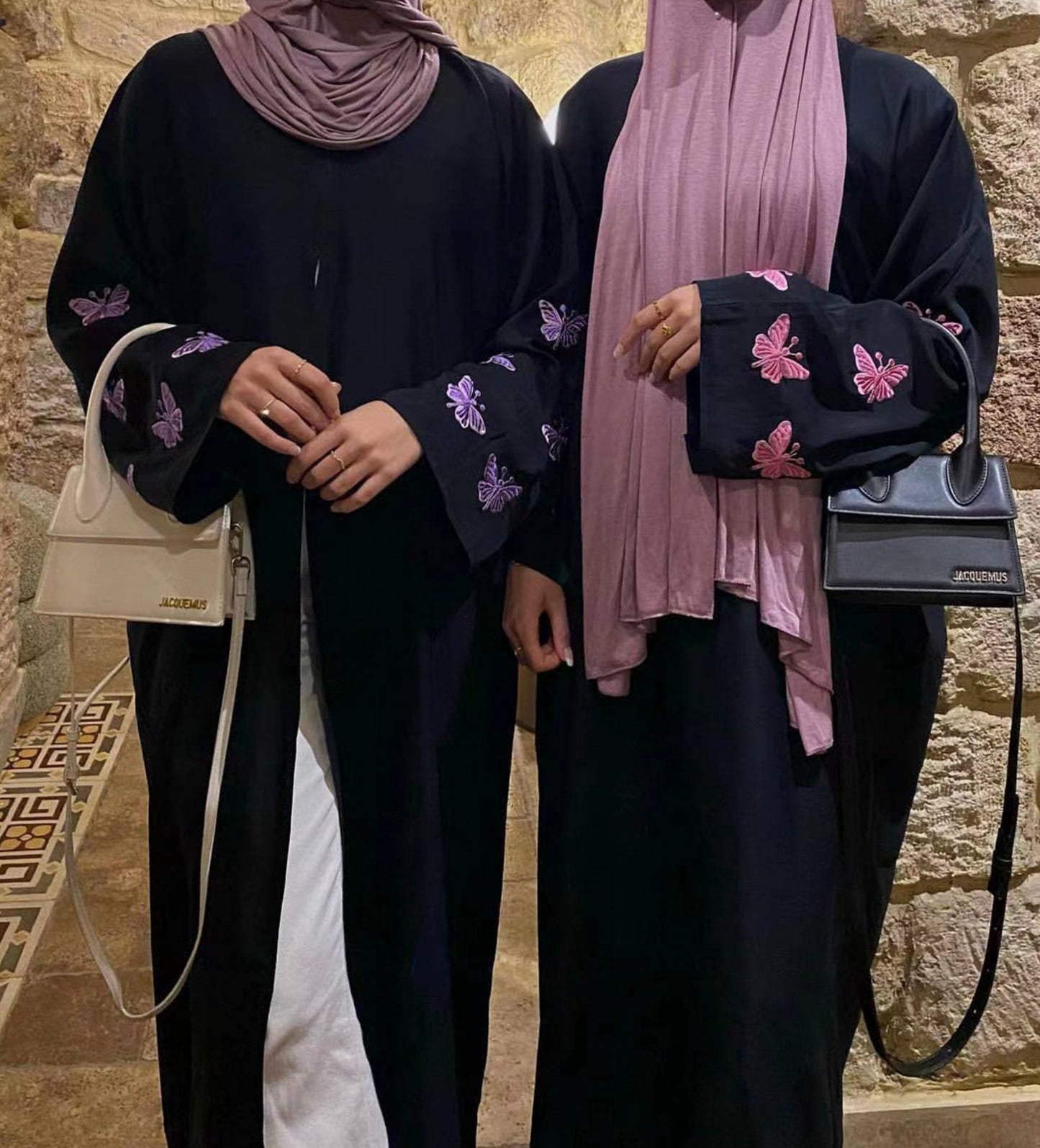 Butterfly Embroidery Abaya