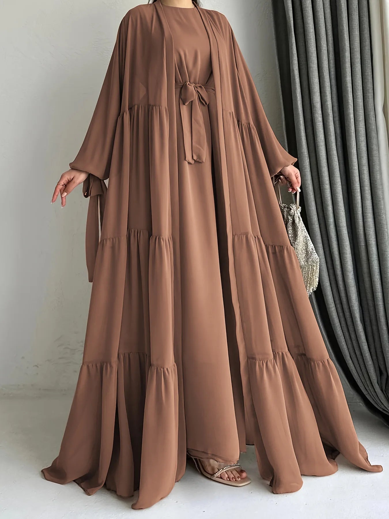Noori Chiffon Abaya Set