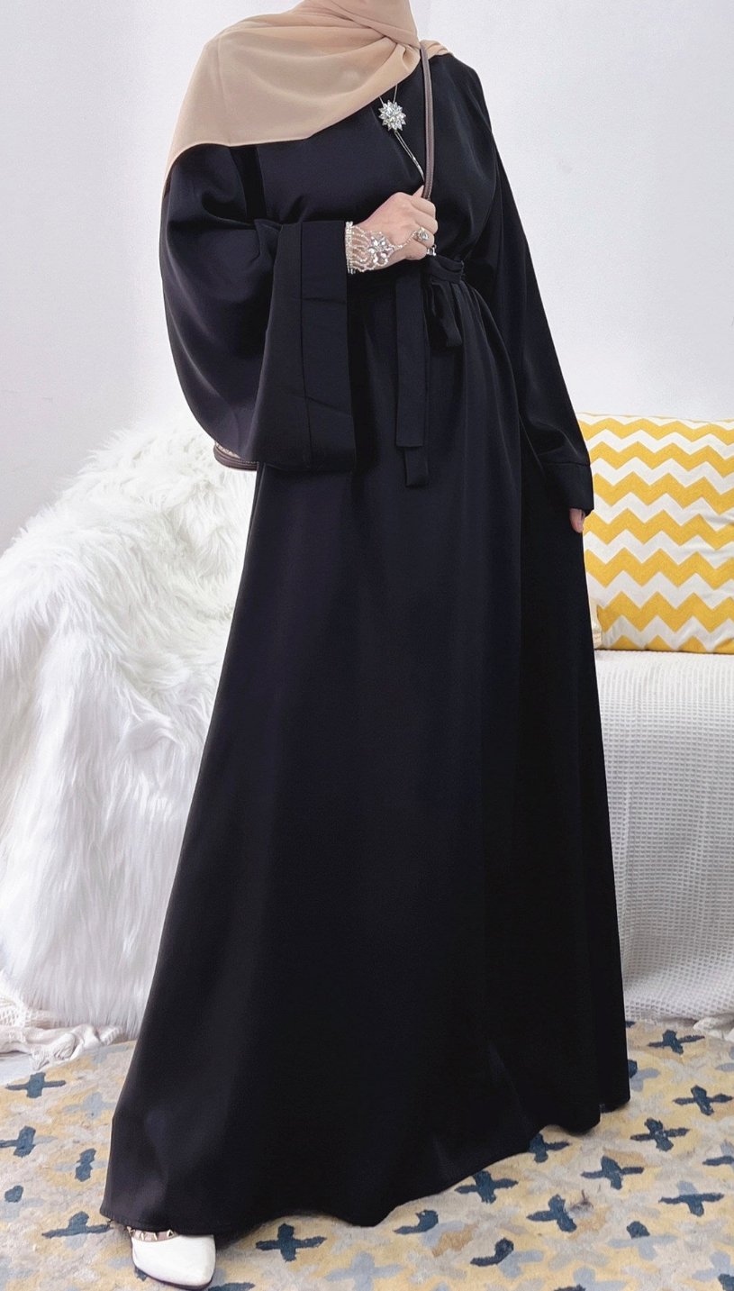 Samreen Satin Abaya