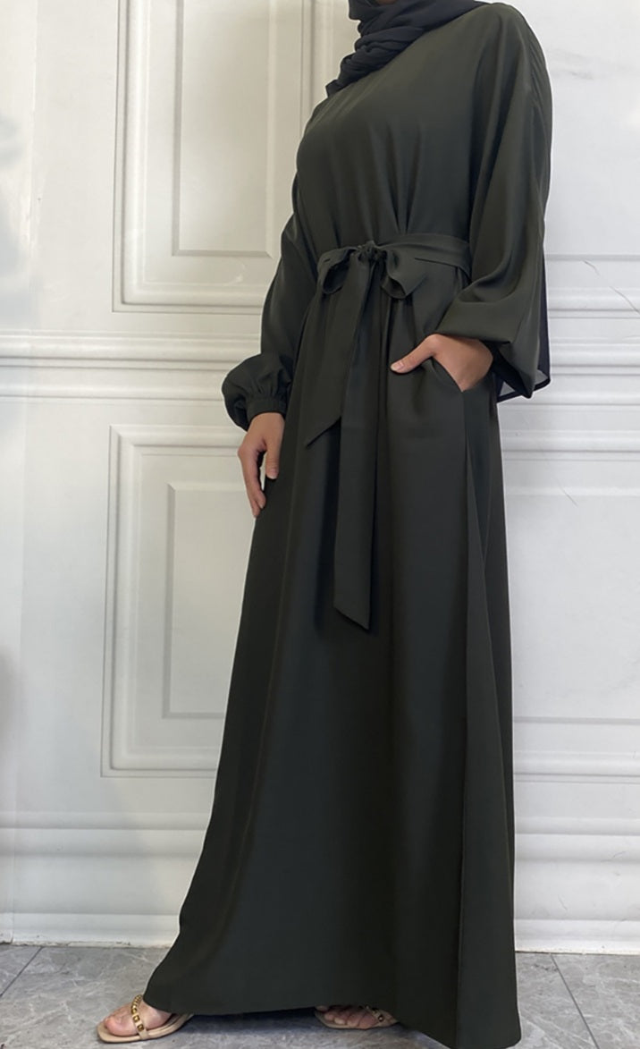 Casual abaya with pockets