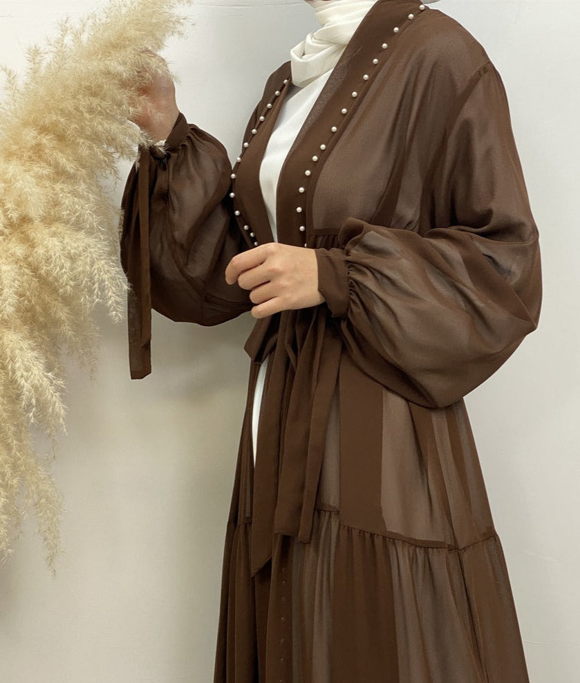 Chiffon Pearl Abaya