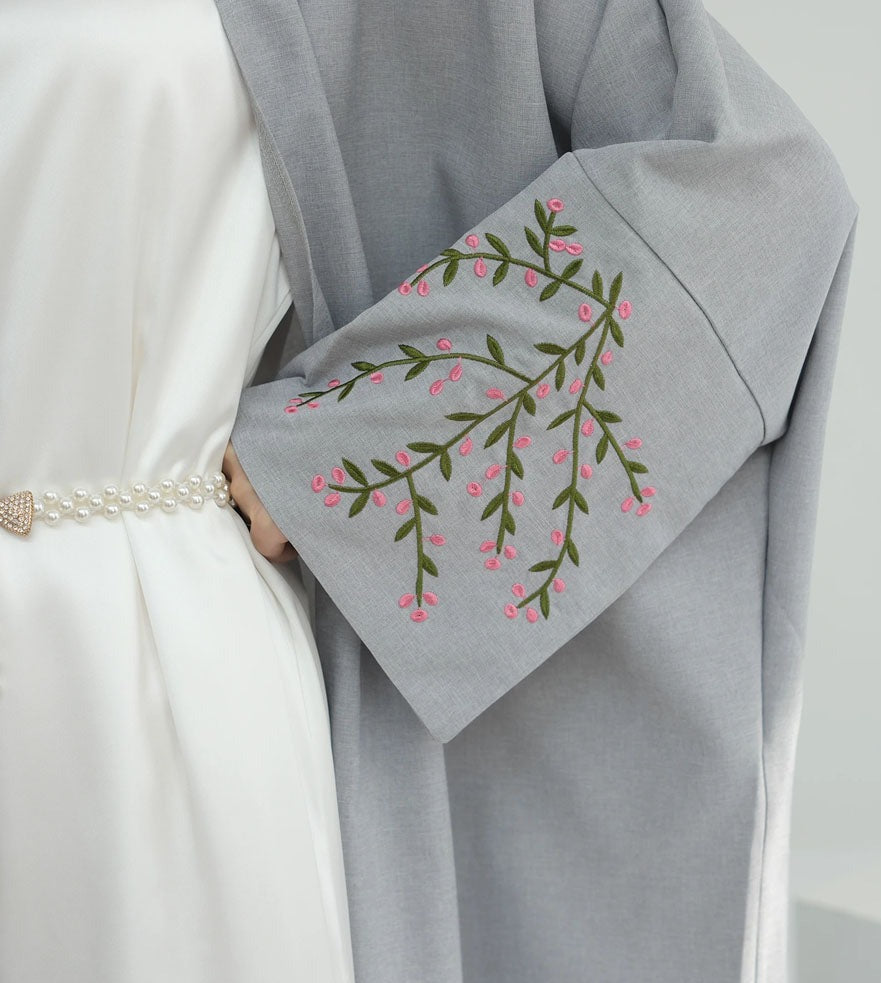 Maala Floral Embroidery Abaya