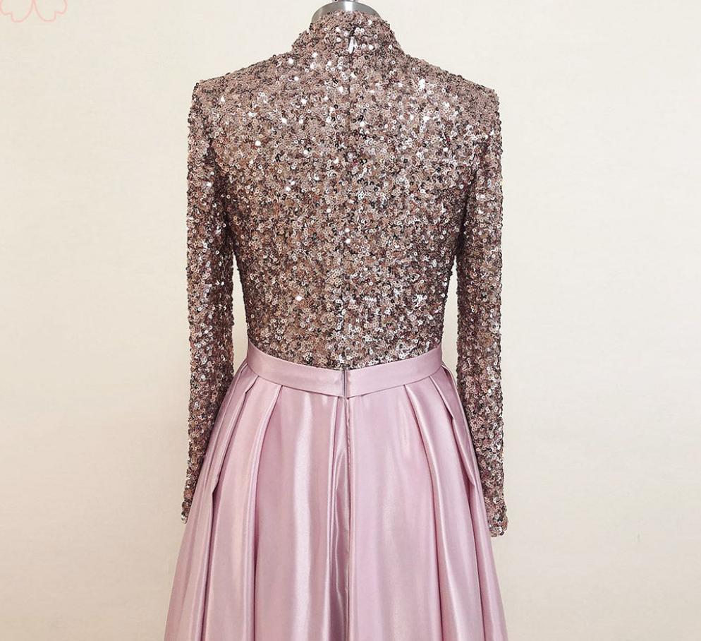 Meera Glitter Gown- Dusty Pink
