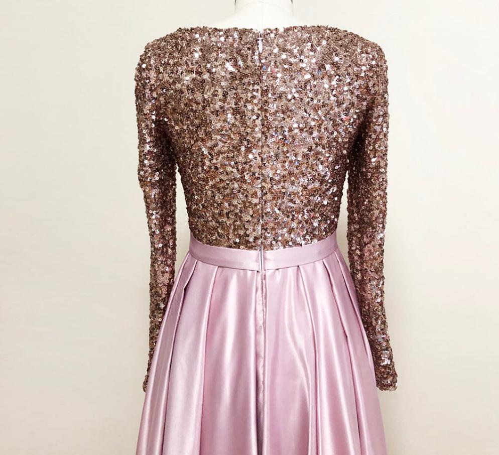 Meera Glitter Gown- Dusty Pink