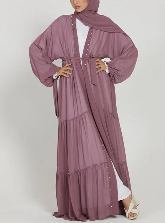 Chiffon Pearl Abaya