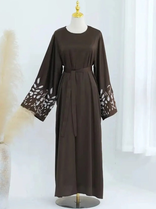 Abeer-Floral Embroidery Abaya