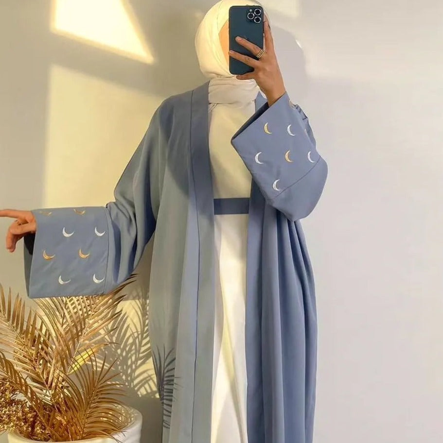 Qamar Embroidery Abaya- Regular Fit