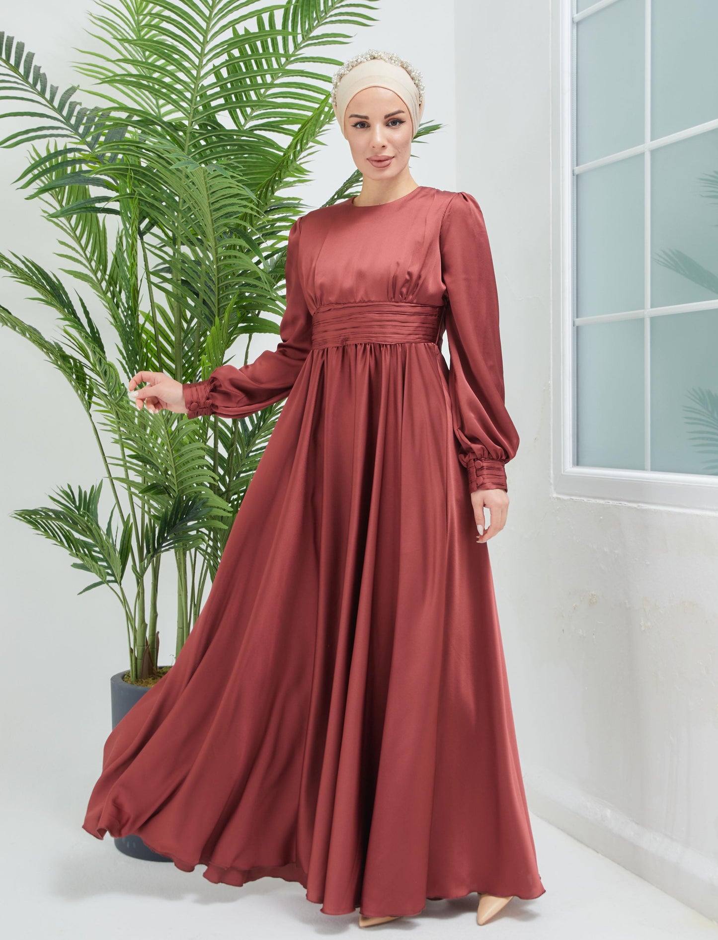 Hiba Satin Gown