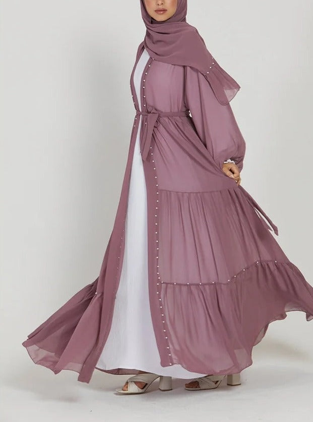 Chiffon Pearl Abaya