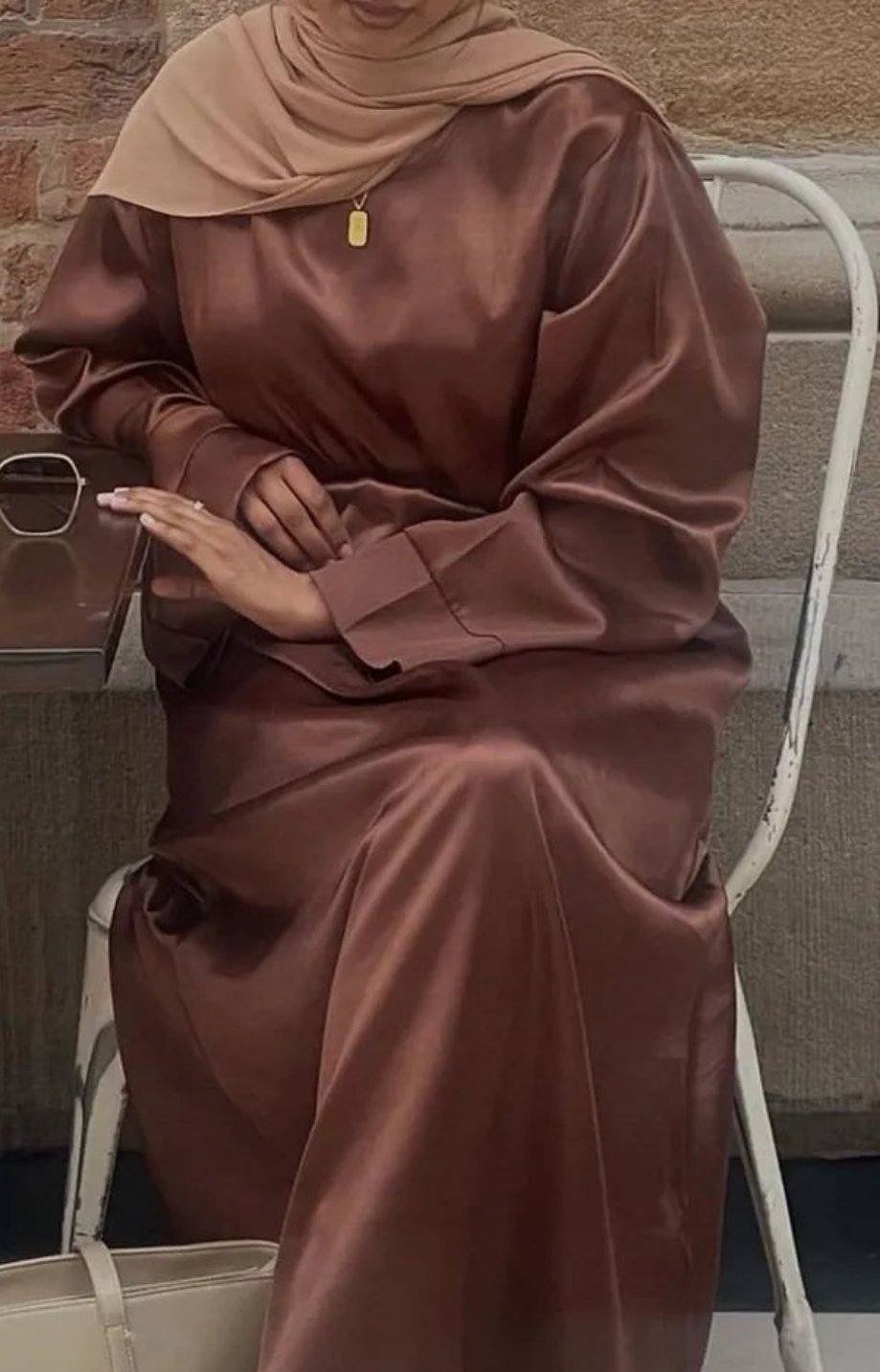Samreen Satin Abaya