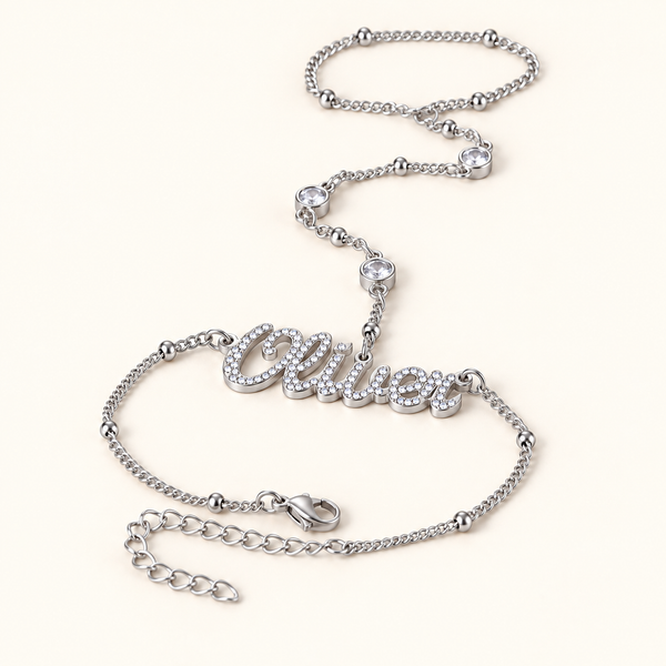 Custom Bracelet Clear Beads