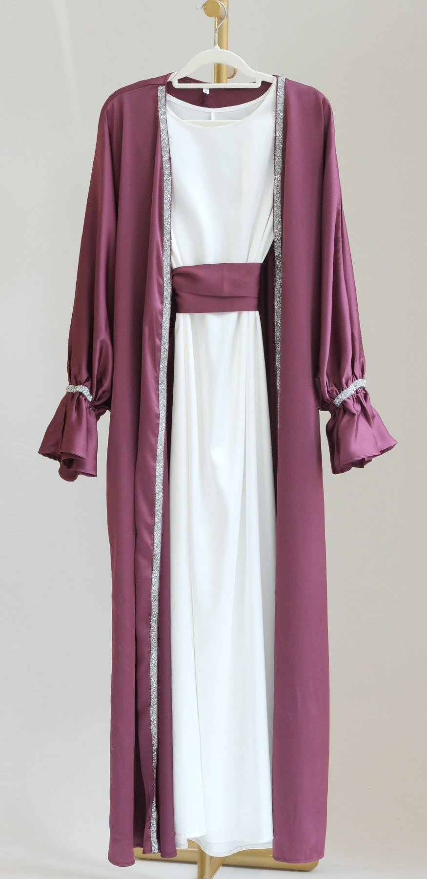 Noreen Satin Abaya Set