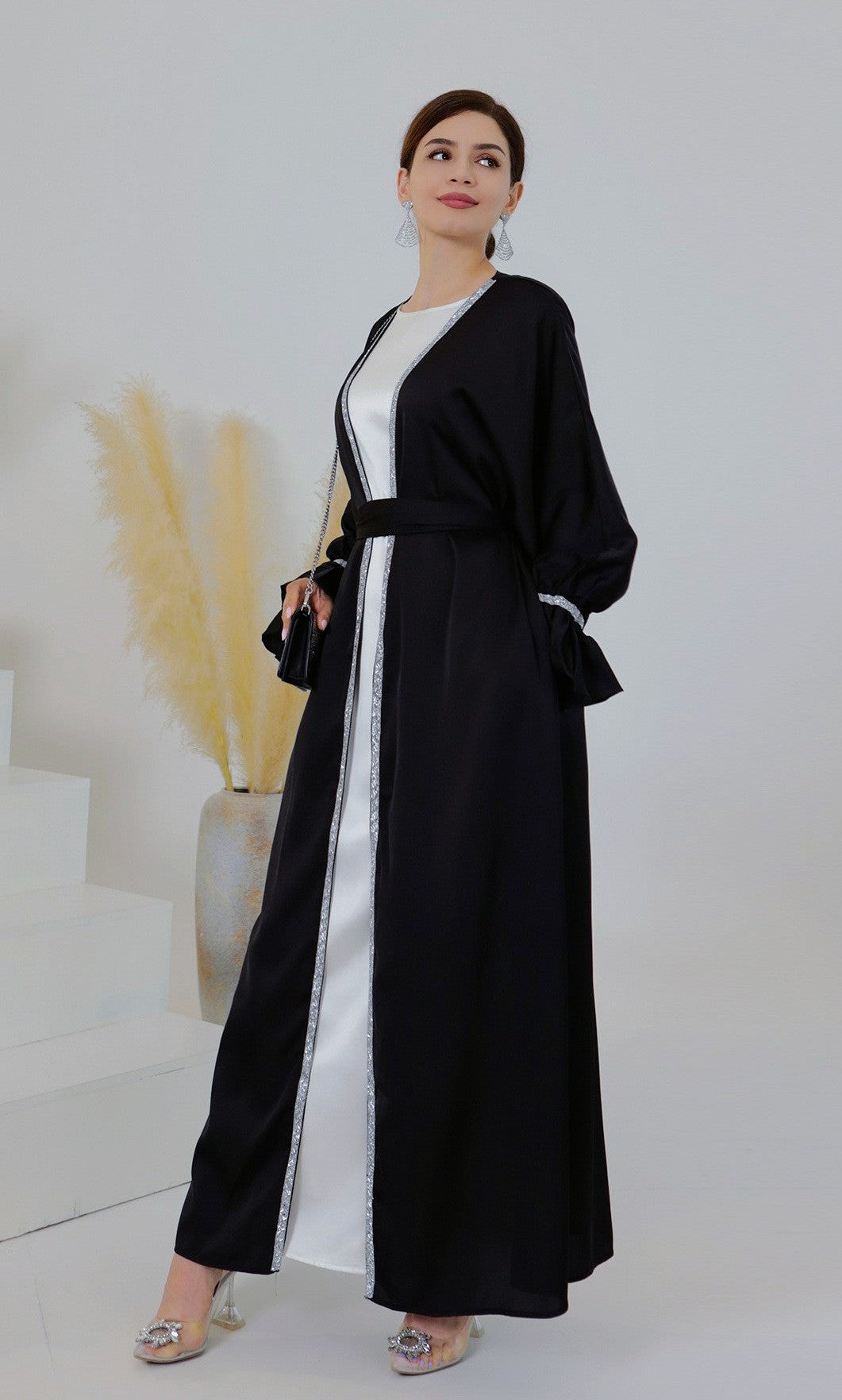 Noreen Satin Abaya Set
