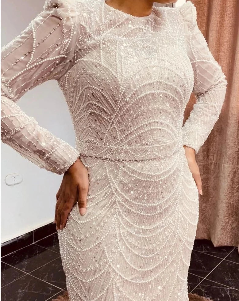 Aarya Pearl Beaded Gown