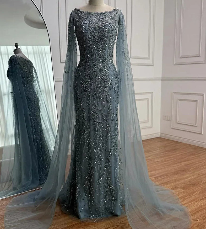 Aamira Embellished Cape Gown
